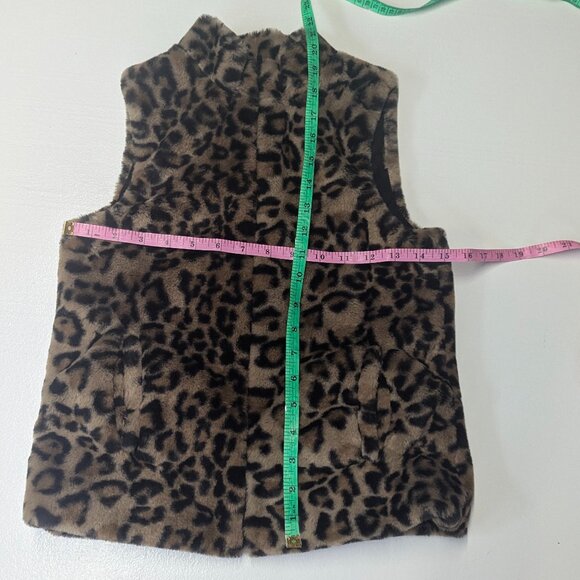 Takara Girls Size Medium Leopard Print Furry Vest *Possible small stain - Picture 4 of 10